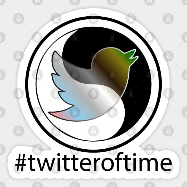 TwitterOfTime (Black) Sticker by Ta'veren Tavern